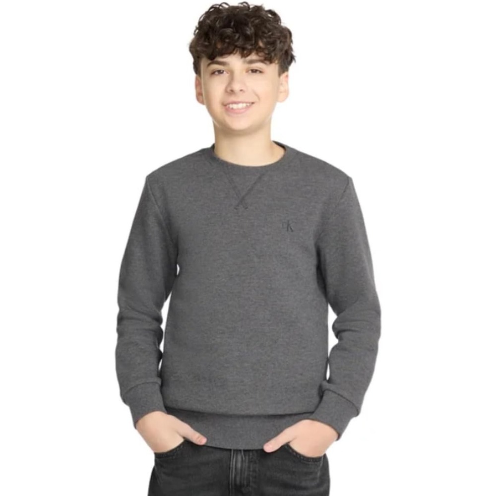 Calvin Klein Jeans Youth Boys Long Sleeve Sweatshirt  Gray Size Small 7/8